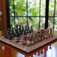 Marble Hives Luxury Handmade Marble Chess Set -Marina and Black -10 Inch