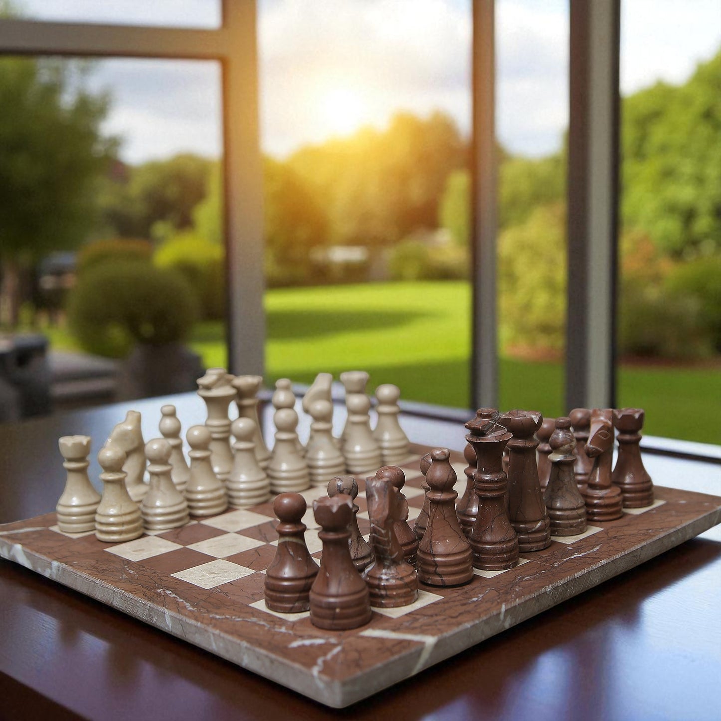 Marble Hives Luxury Handmade Marble Chess Set – Marina & Virona