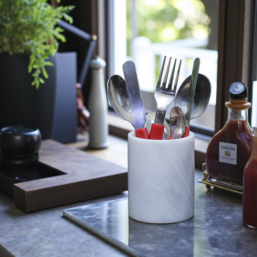 Marble Stationary Holder White