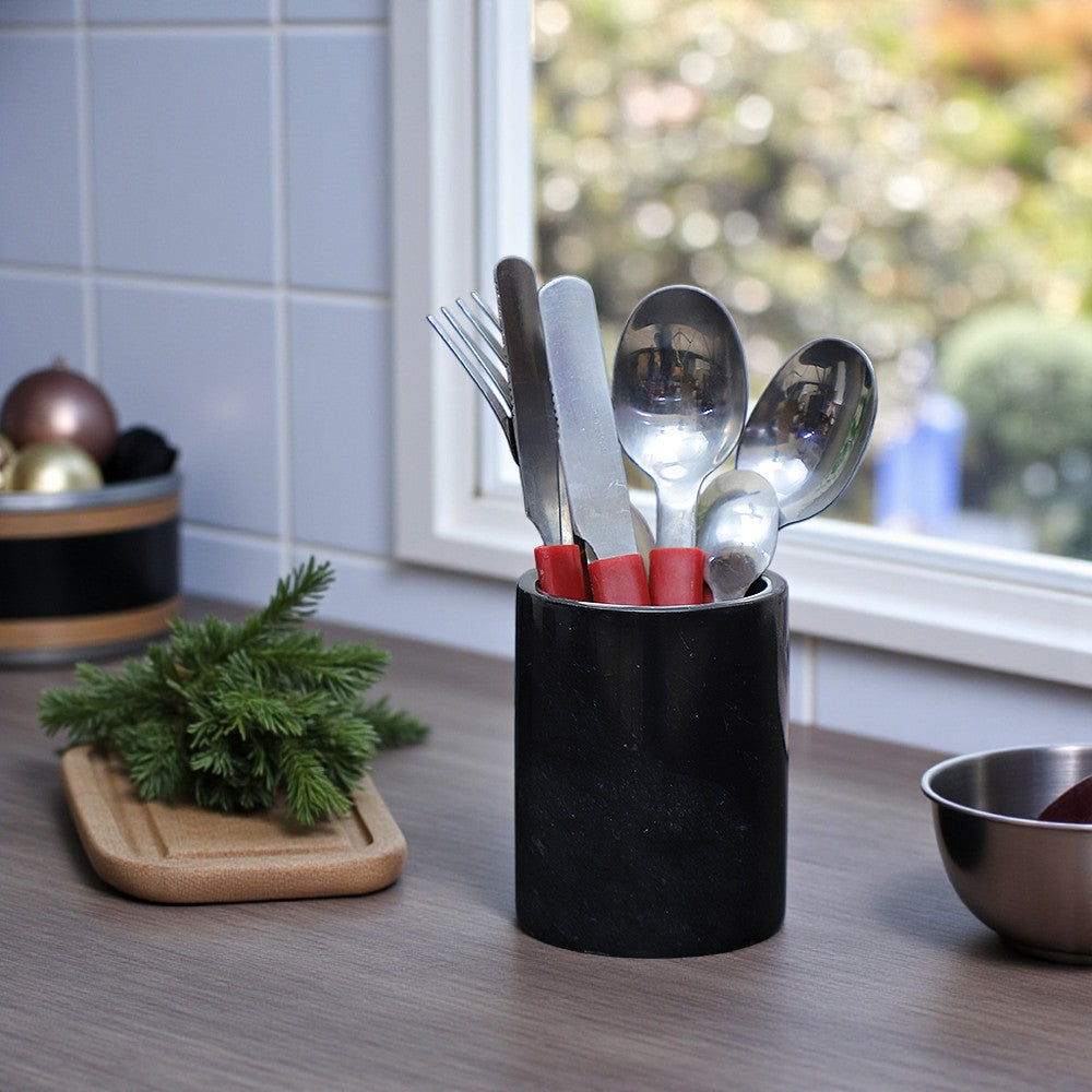 Marble Stationary Holder Black