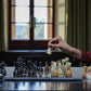 Marble 15 Inch  Black & Onyx Green Chess Set
