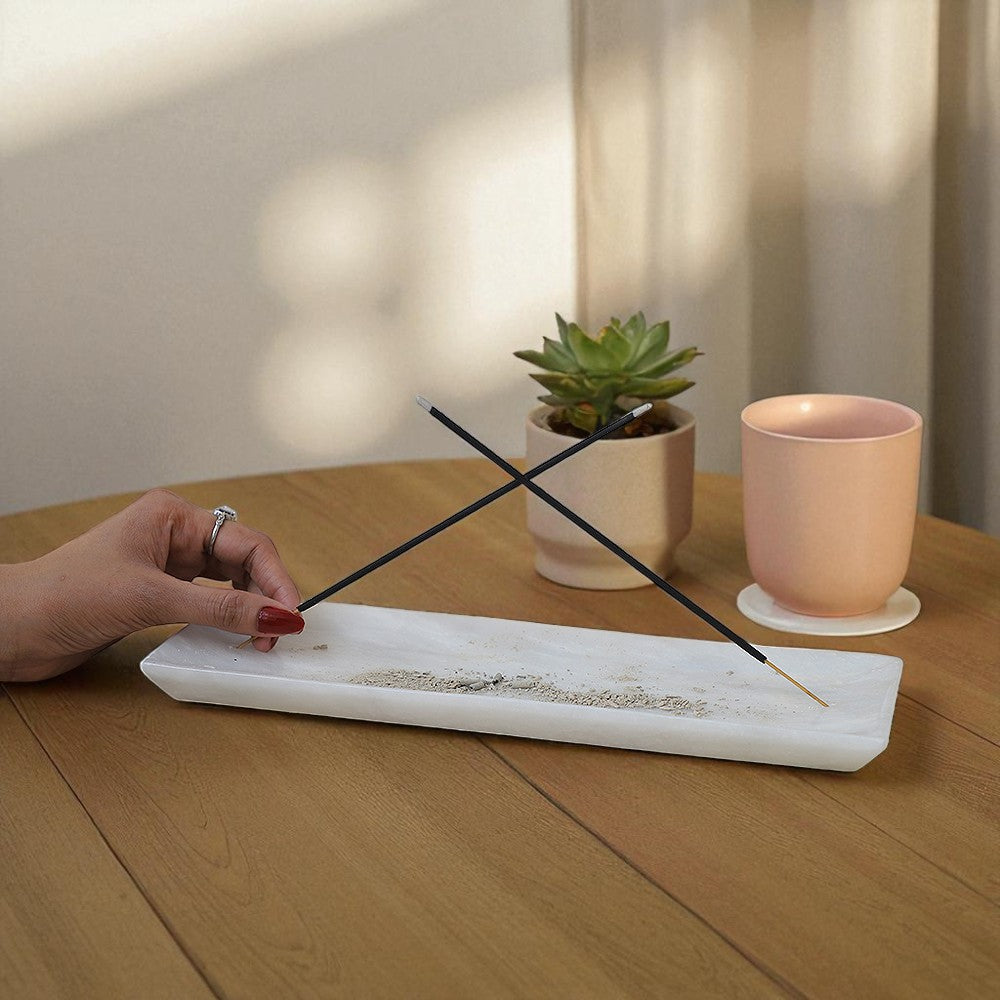 Marble Incense Holder White