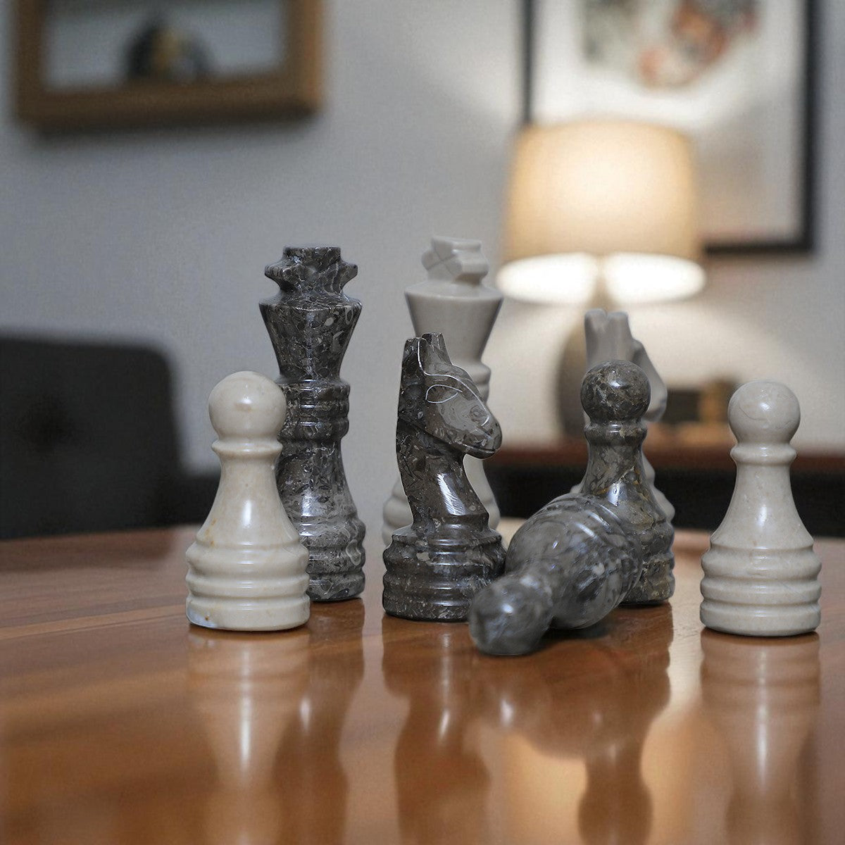Grey and Verona Chess Figures