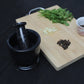 mortar and pestle black marble