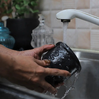 Black Marble Mortar and Pestle