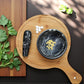 Marble Mortar and Pestle Set (5 inch) Black Zebra