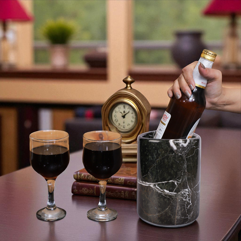 Marble Wine Chiller - Black Zebra