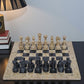 Marble Hives Luxury Handmade Marble Chess Set -Coral and Black -10 Inch