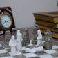Grey and White Marble Statue Chess Set - 15 Inch