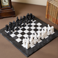 15 Inch  Black and White Marble Statue Chess Set