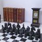 15 Inch  Black and White Marble Statue Chess Set