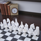 15 Inch  Black and White Marble Statue Chess Set
