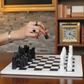 White and Black Marble Statue Chess Set - 15 Inch