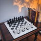 White and Black Marble Statue Chess Set - 15 Inch