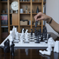 White and Black Marble Statue Chess Set - 15 Inch
