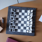 15 Inch Grey and White Matt Marble Statue Chess Set