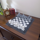 15 Inch Grey and White Matt Marble Statue Chess Set