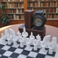 White and Black Matt Marble Statue Chess Set - 15 Inch