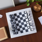 White and Black Matt Marble Statue Chess Set - 15 Inch