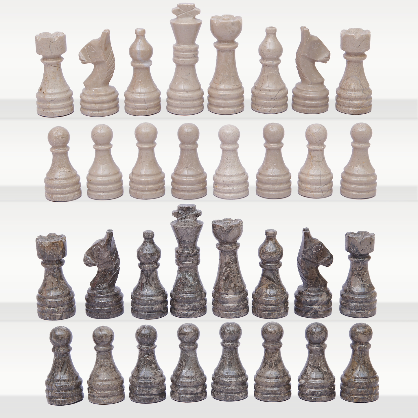 Grey and Verona Chess Figures