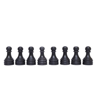 fancy black chess pieces