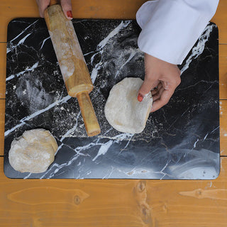 black marble chopping board