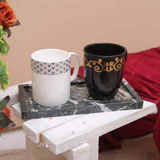 black marble vanity tray