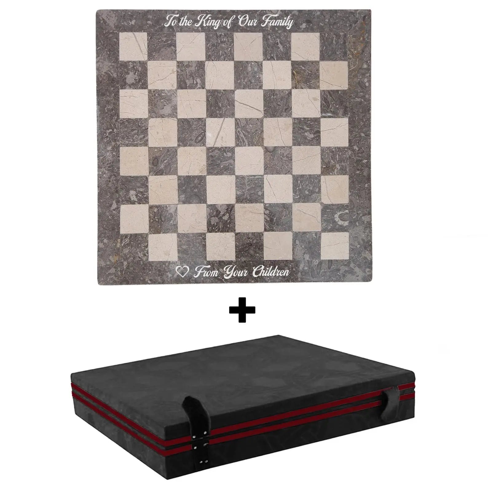 engraved marble chess with gift box