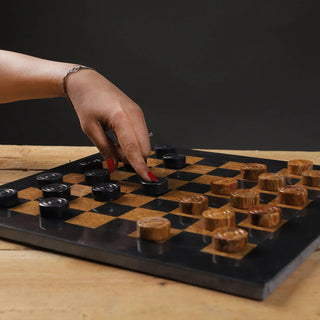  Black and Golden Fancy Chess Set