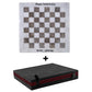 12 Inch White & Oceanic Grey Marble Chess Set