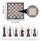 oceanic grey 12 inch marble chess