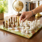 onyx green vintage handmade chess set