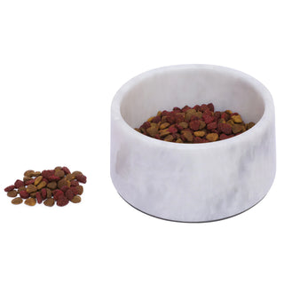 Marble White Pet Bowl