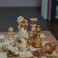 red coral chess pieces