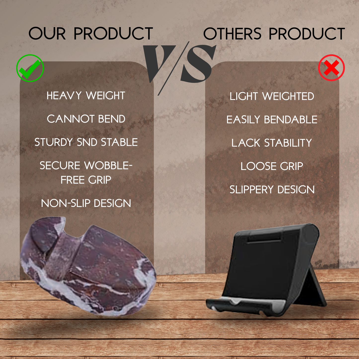 Marble Mobile Holder - Red