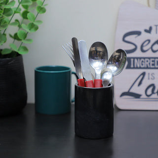 Black Marble Stationary Holder