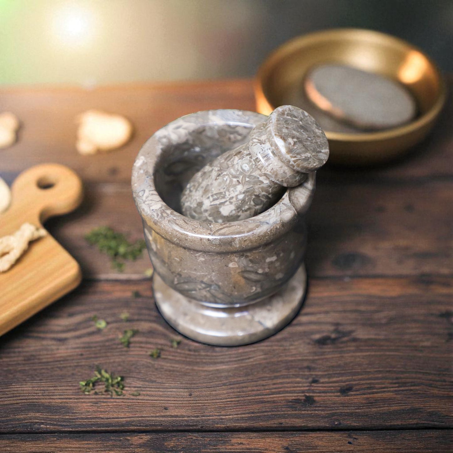 Marble Mortar and Pestle Set (2.5 inch) Oceanic