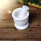 Marble Mortar and Pestle Set (2.5 inch) White