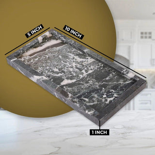 marble tray black