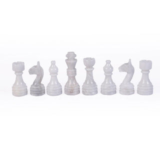 White and Black Marble Chess Set