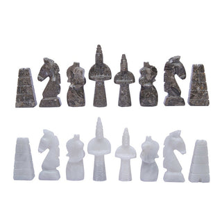 white chess pieces